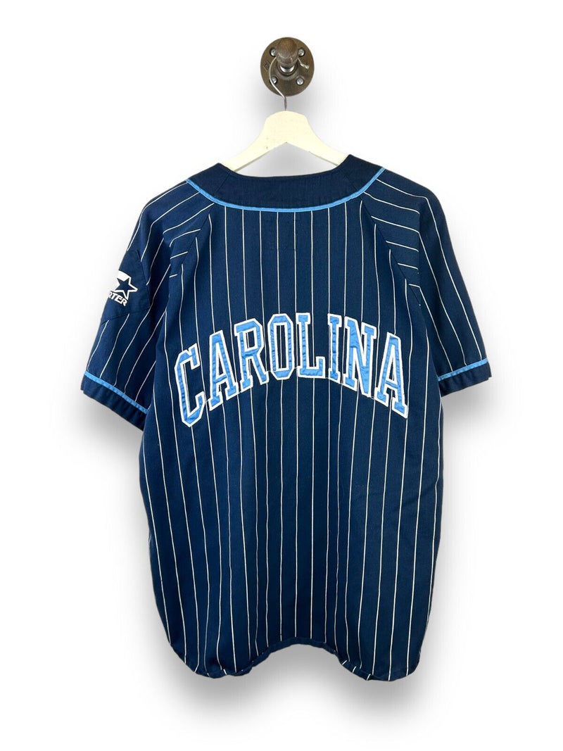 VTG 90s North Carolina Tar Heels UNC Pinstripe Starter Baseball Jersey Sz Medium
