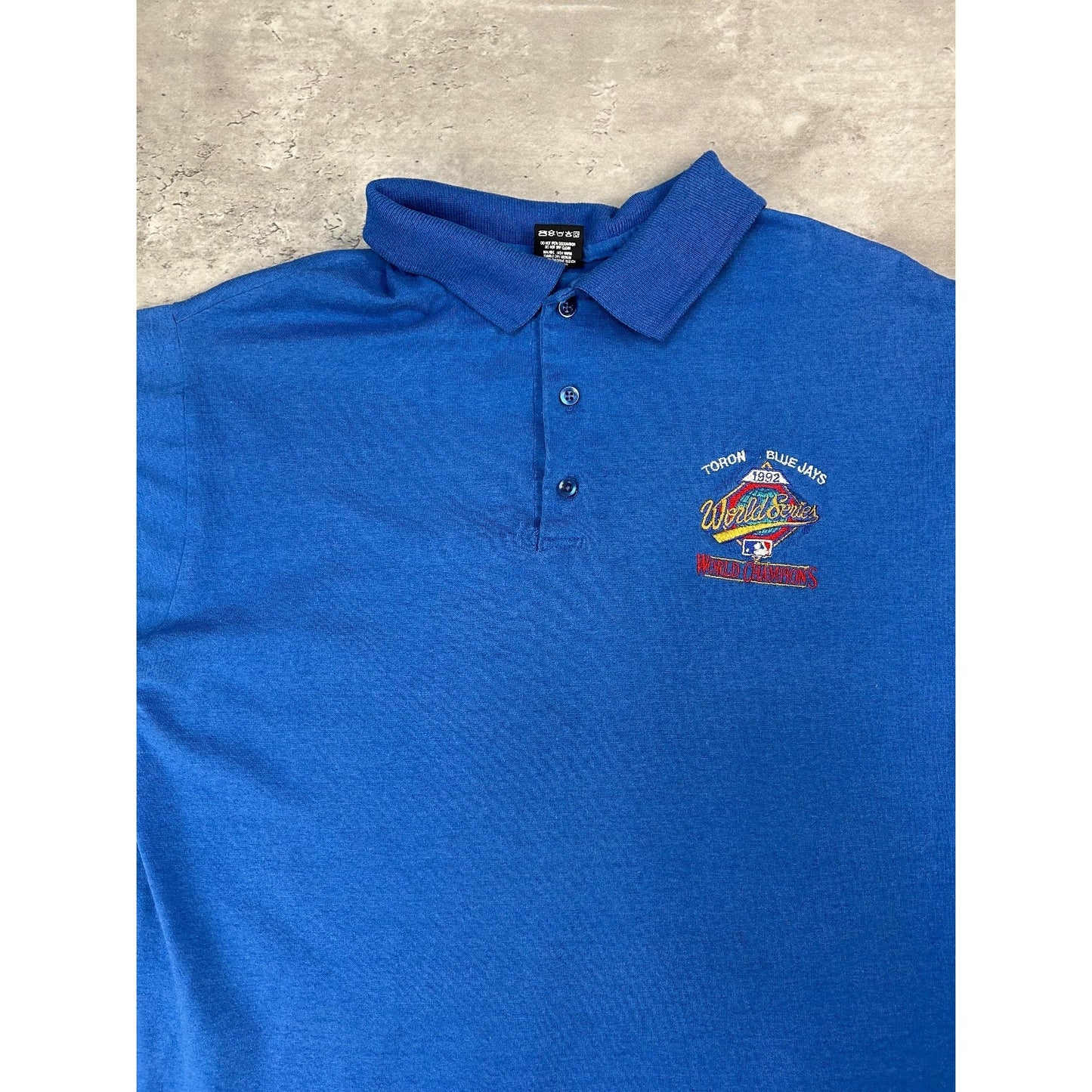 Vintage 1993 Toronto Blue Jays MLB World Series Champs 1/4 Button Up Shirt Med