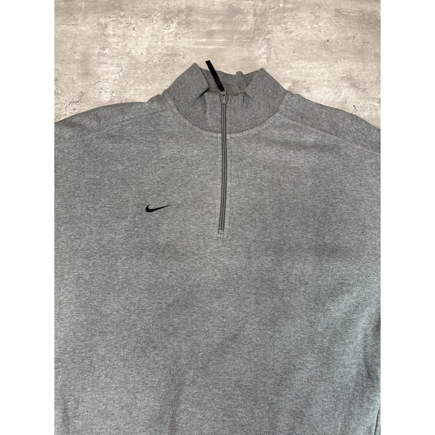 Vintage 2000s Nike Embroidered Swoosh 1/4 Zip Pullover Sweater Size Large