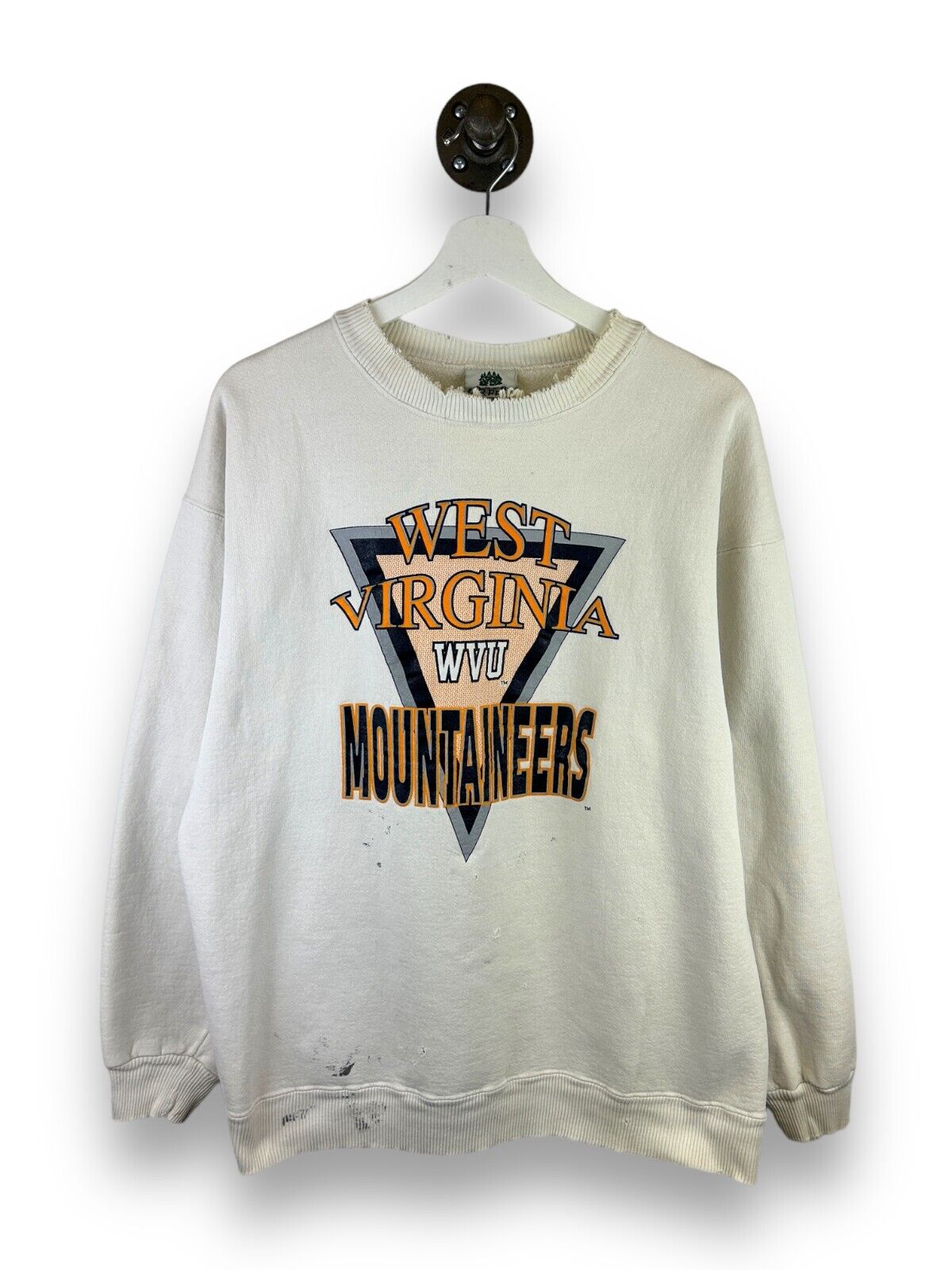 Vintage 90s West Virginia Mountaineers Collegiate Graphic Sweatshirt Size Large