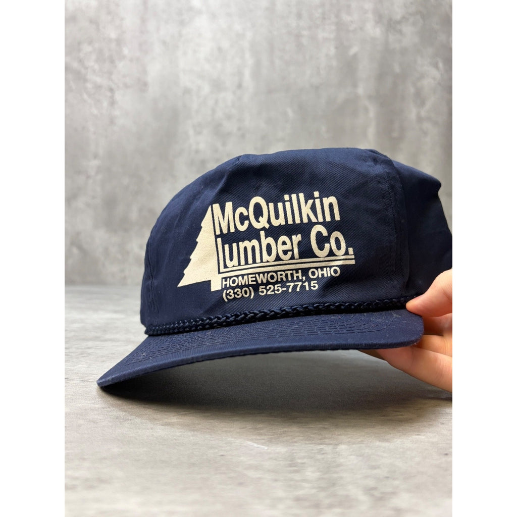 Vintage McQuilkin Lumber Co Graphic Snapback Hat OSFA