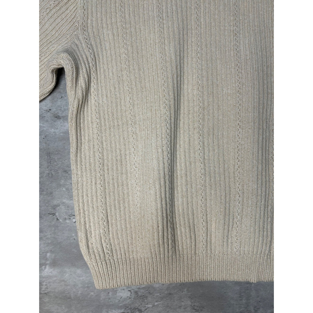 Vintage Chaps Embroidered Crest Cable Knit Style Sweater Size Small