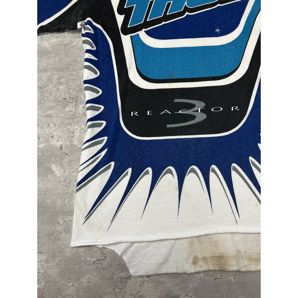 Vintage 90s Thor Reactor 3 Long Sleeve All Over Print Motocross Jersey Sz Medium