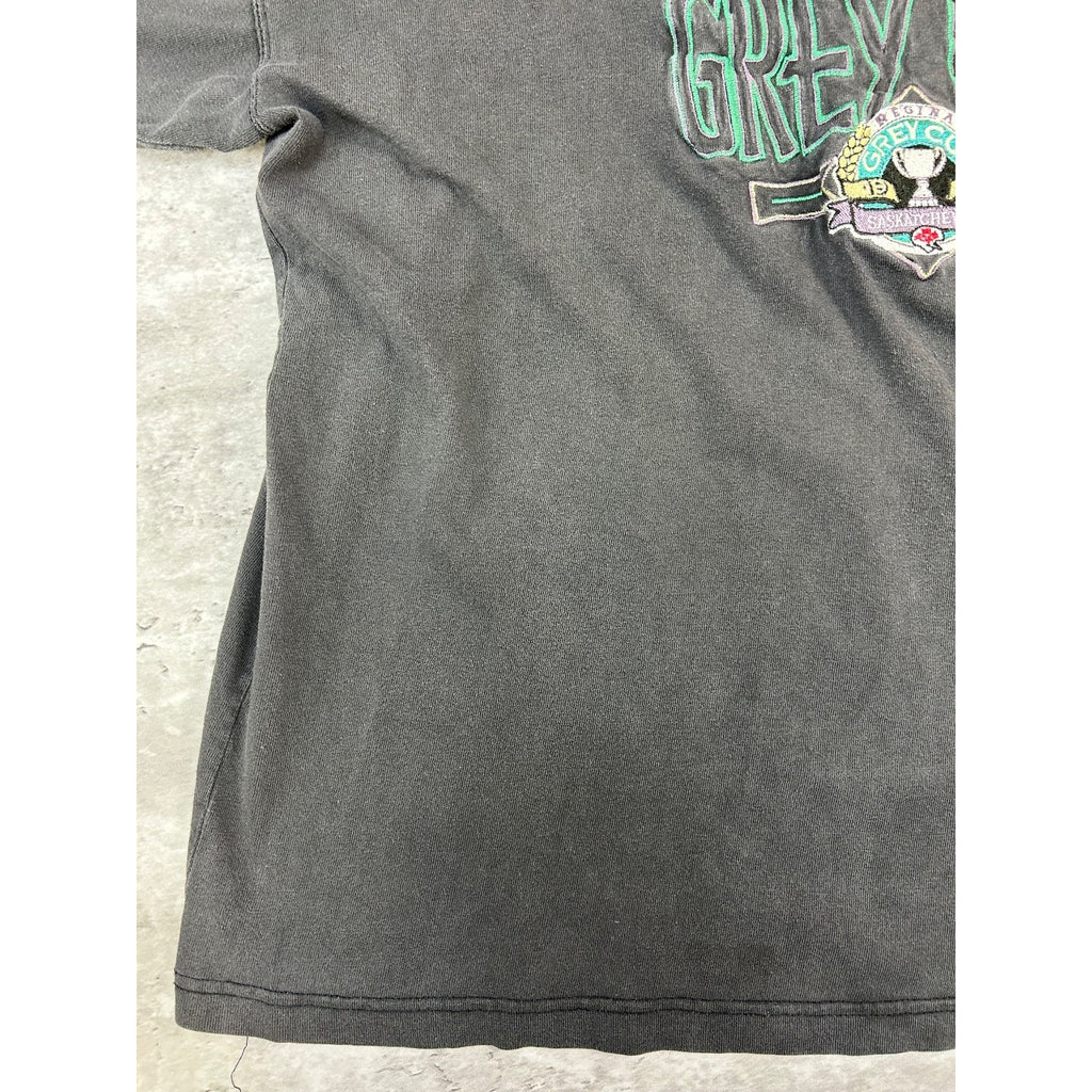 Vintage 1995 CFL Grey Cup Stallions Vs Stampeders Football T-Shirt Size Large