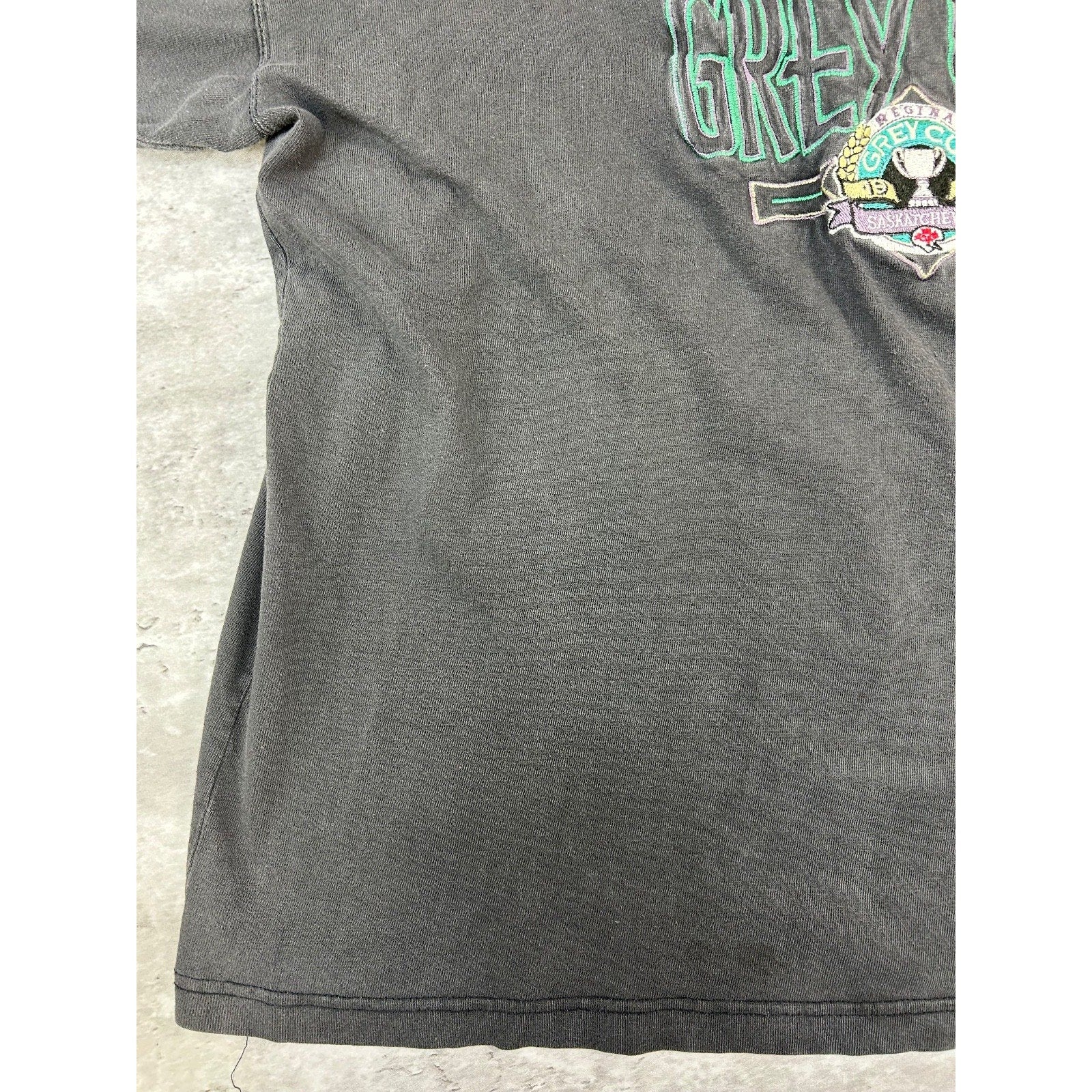 Vintage 1995 CFL Grey Cup Stallions Vs Stampeders Football T-Shirt Size Large