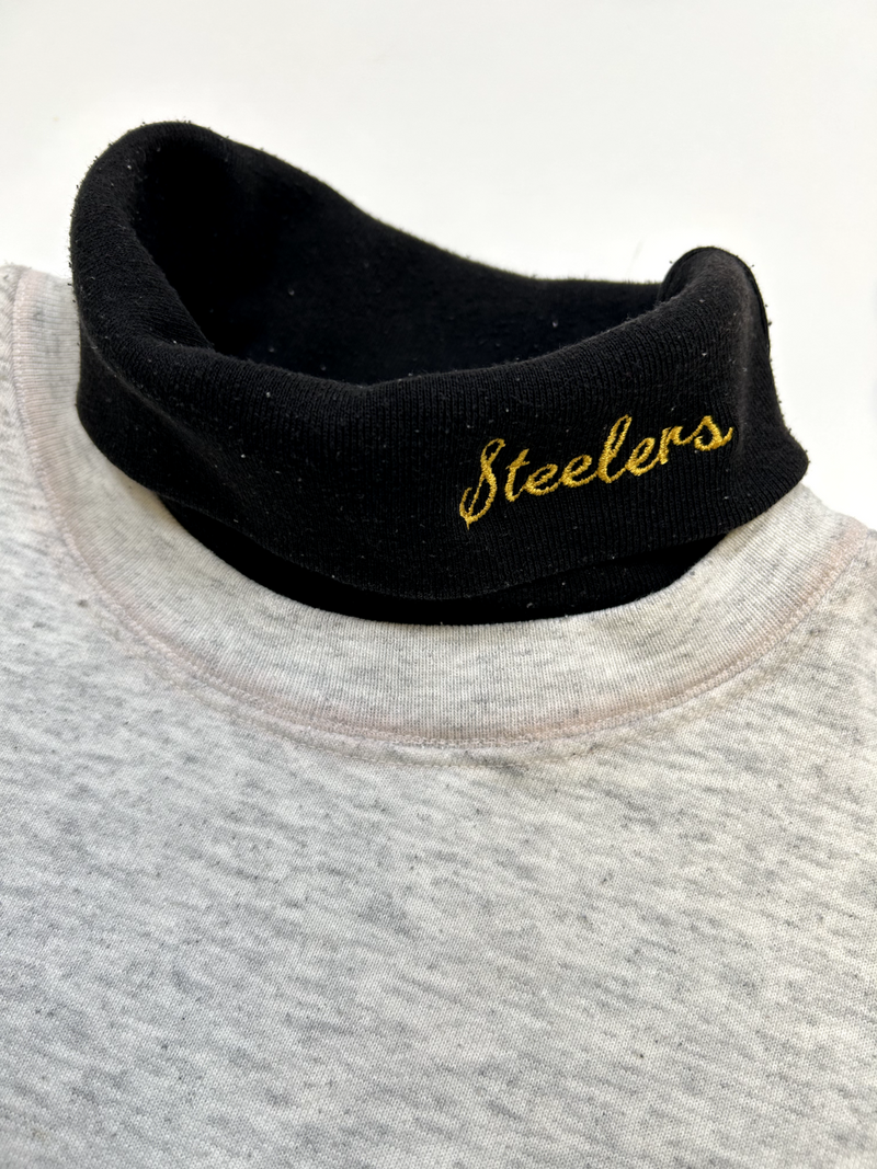 Vintage 90s Pittsburgh Steelers Embroidered NFL Turtleneck Sweatshirt Size XL