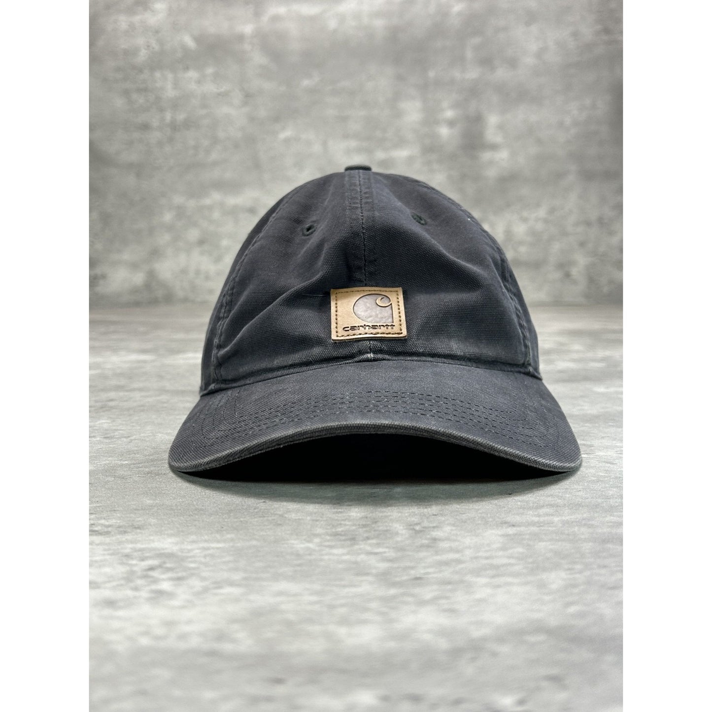 Vintage Carhartt Embroidered Patch Workwear Strapback Hat OSFA Gray