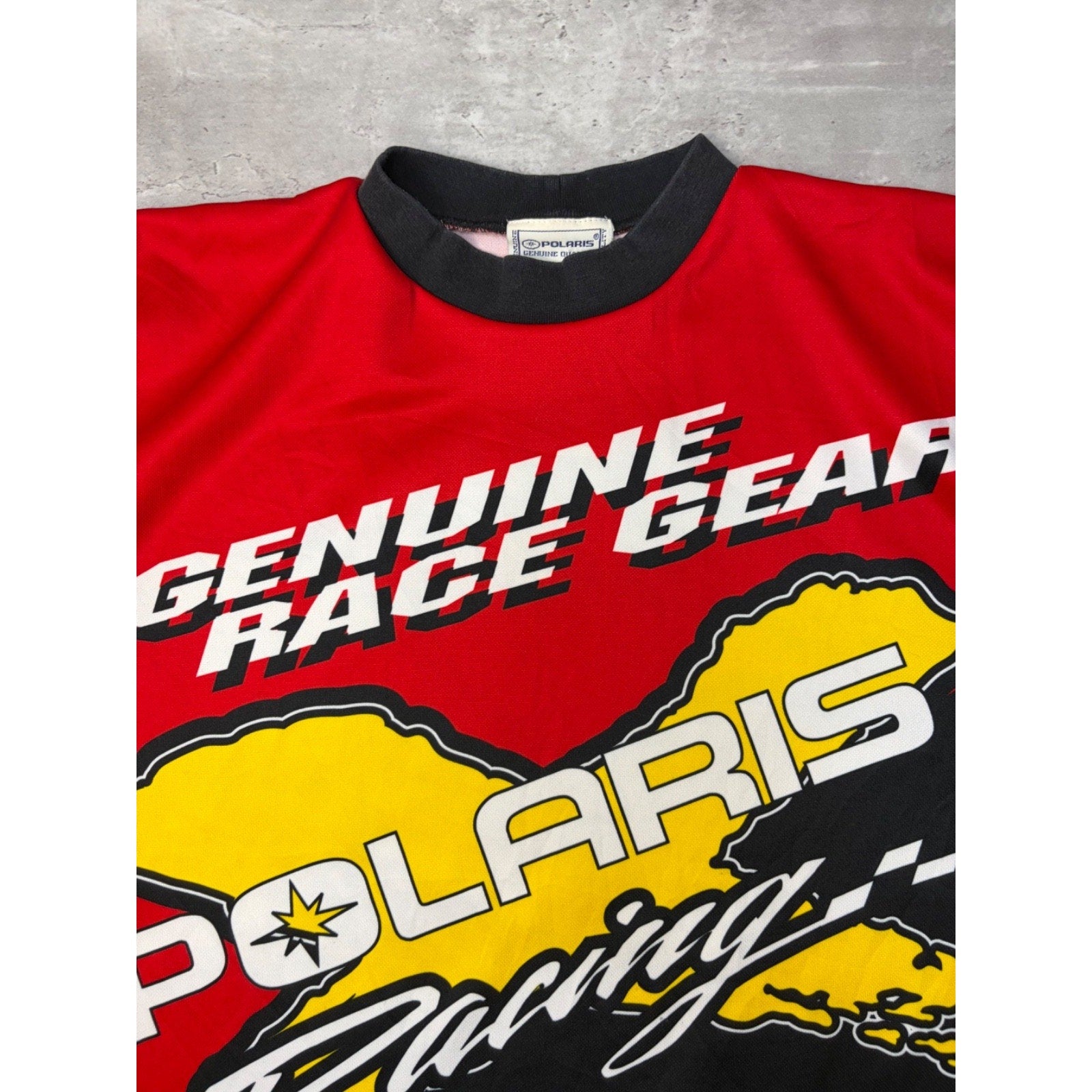 Vintage Polaris Racing All Over Print Long Sleeve Motocross Jersey Size Small
