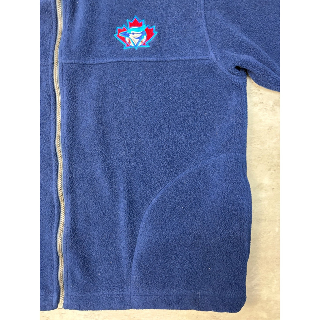 Vintage Toronto Blue Jays MLB Embroidered Logo Full Zip Fleece Sweatshirt Sz 2XL