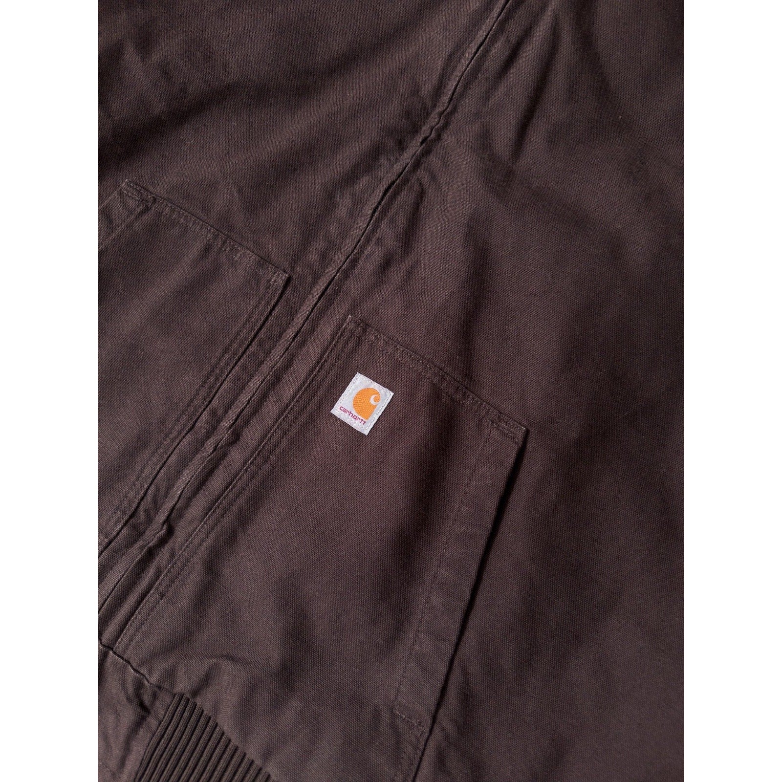 Vintage Carhartt Quilted Lined Canvas Workwear Active Bomber Jacket Sz XL J130-M