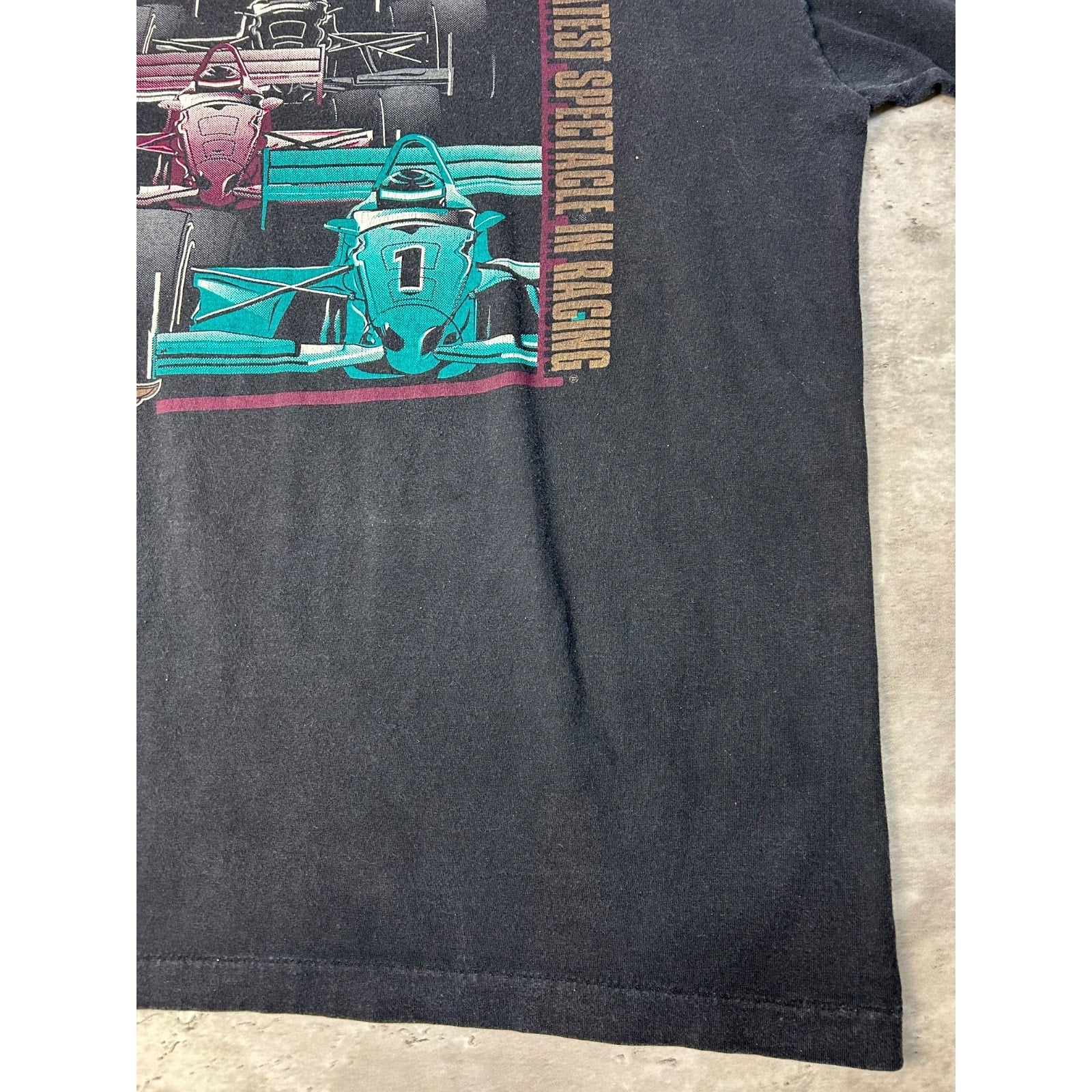 Vintage 90s Indianapolis 500 Nascar Racing Graphic T-Shirt Size 2XL