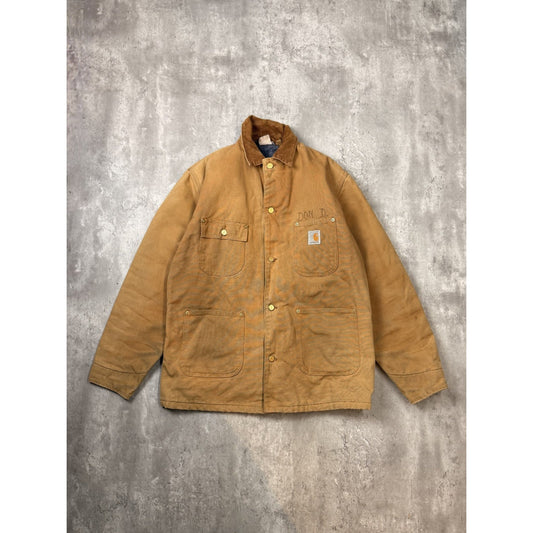 Vintage 1989 Carhartt Blanket Lined 100th Anni Canvas Workwear Chore Jacket XL