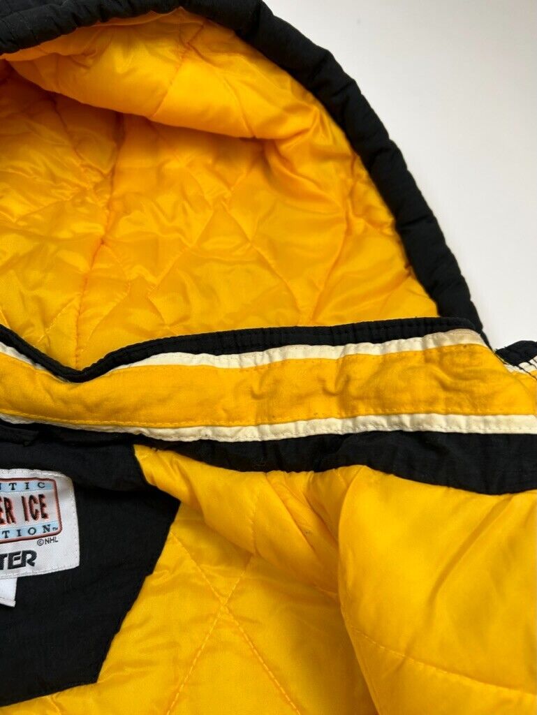 Vintage 90s Pittsburgh Penguins NHL Starter Insulated Full Zip Jacket Size Large