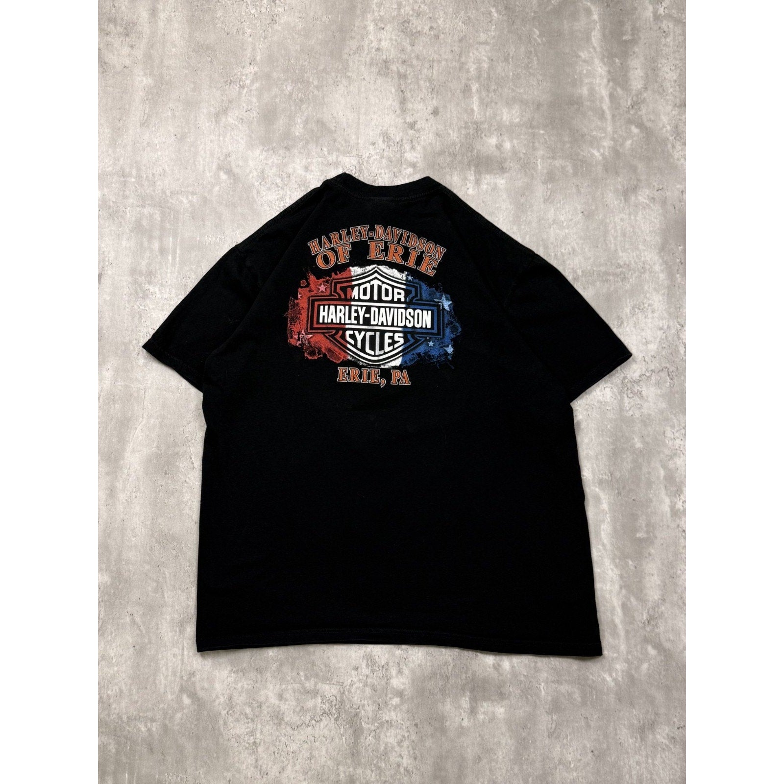 Vintage Harley Davidson Flaming Classic Logo Hog Graphic T-Shirt Size XL