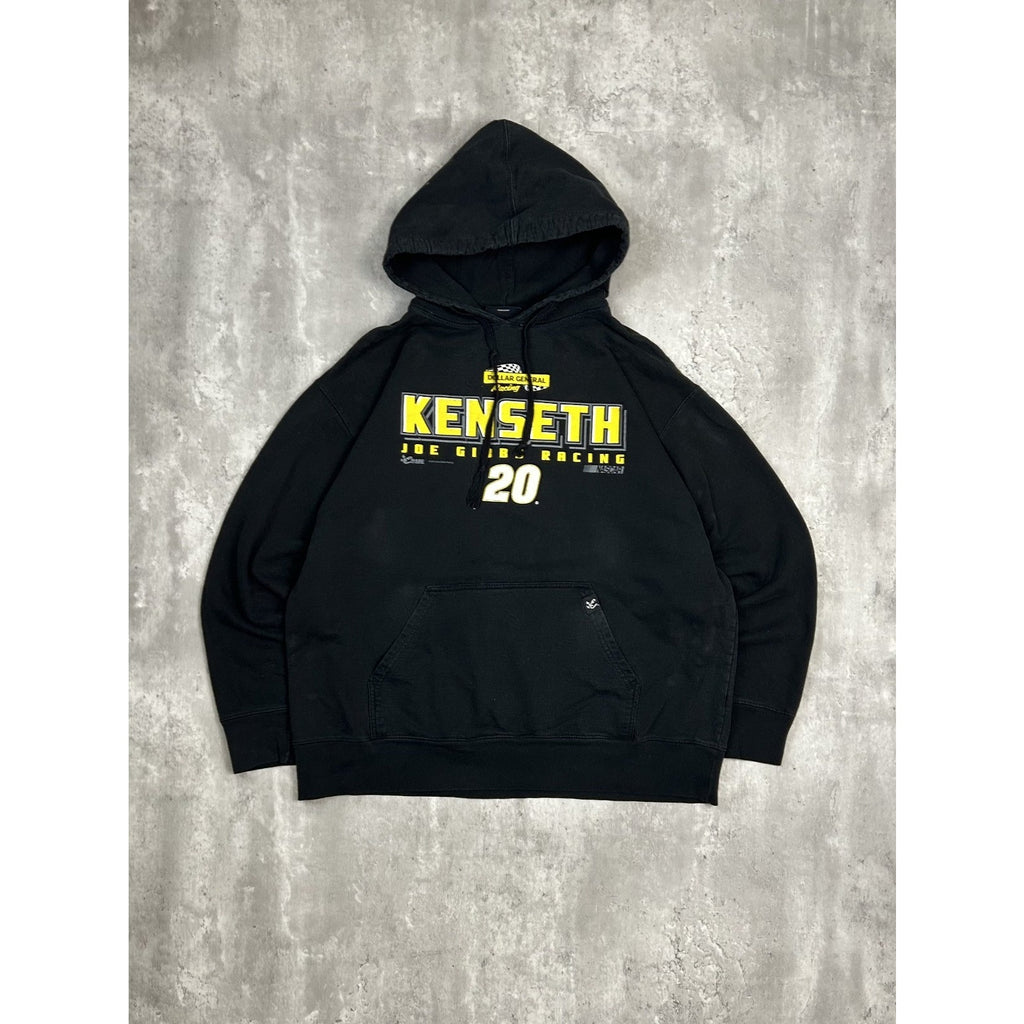 Vintage Matt Kenseth #20 Nascar Racing Spellout Hooded Sweatshirt Size XL