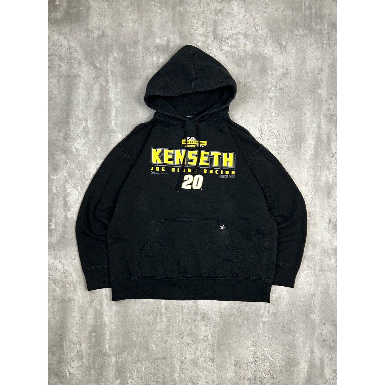 Vintage Matt Kenseth #20 Nascar Racing Spellout Hooded Sweatshirt Size XL