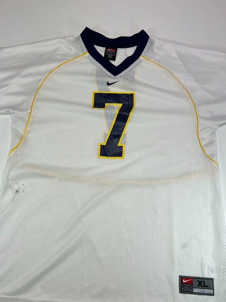 Vintage Michigan Wolverines NCAA #7 Nike Football Jersey Size XL White