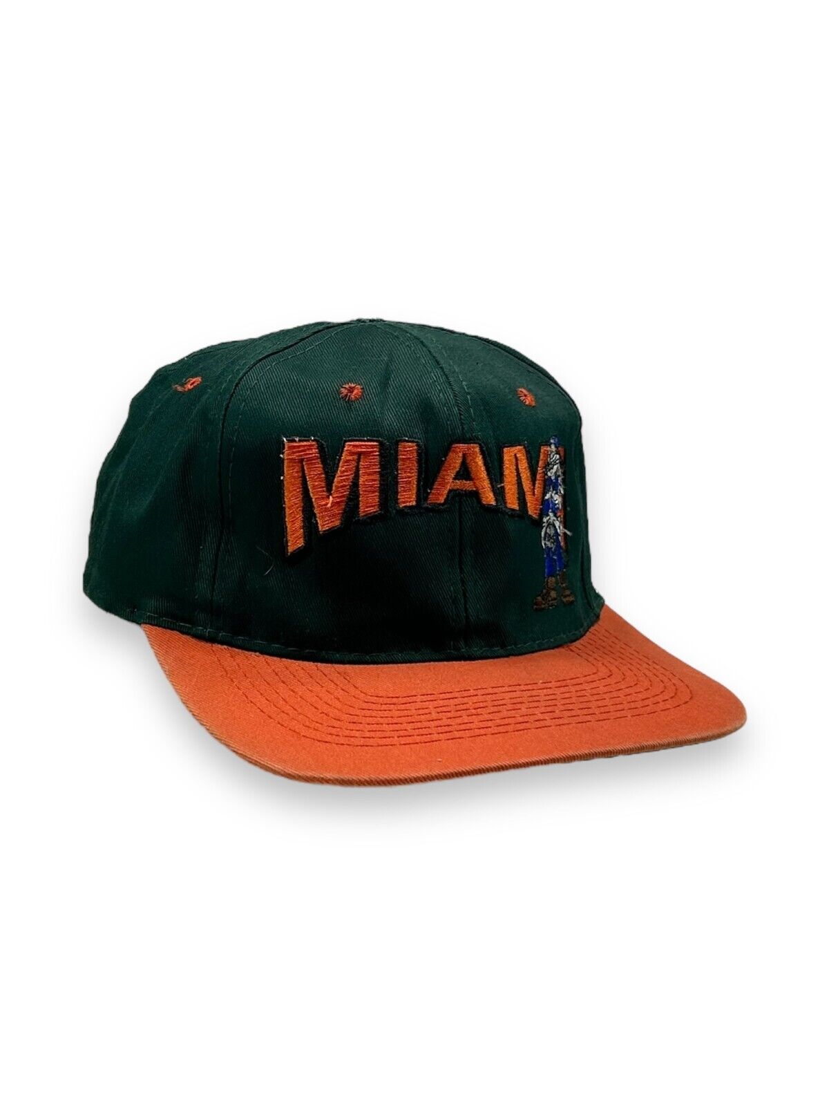 Vintage 90s Miami Hurricanes NCAA Looney Tunes Bugs Bunny Snapback Hat OSFA