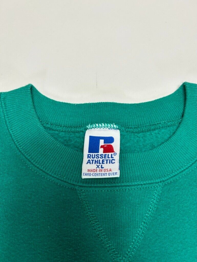 Vintage 90s Russell Athletic Blank Crewneck Sweatshirt Size Large XL Made in USA