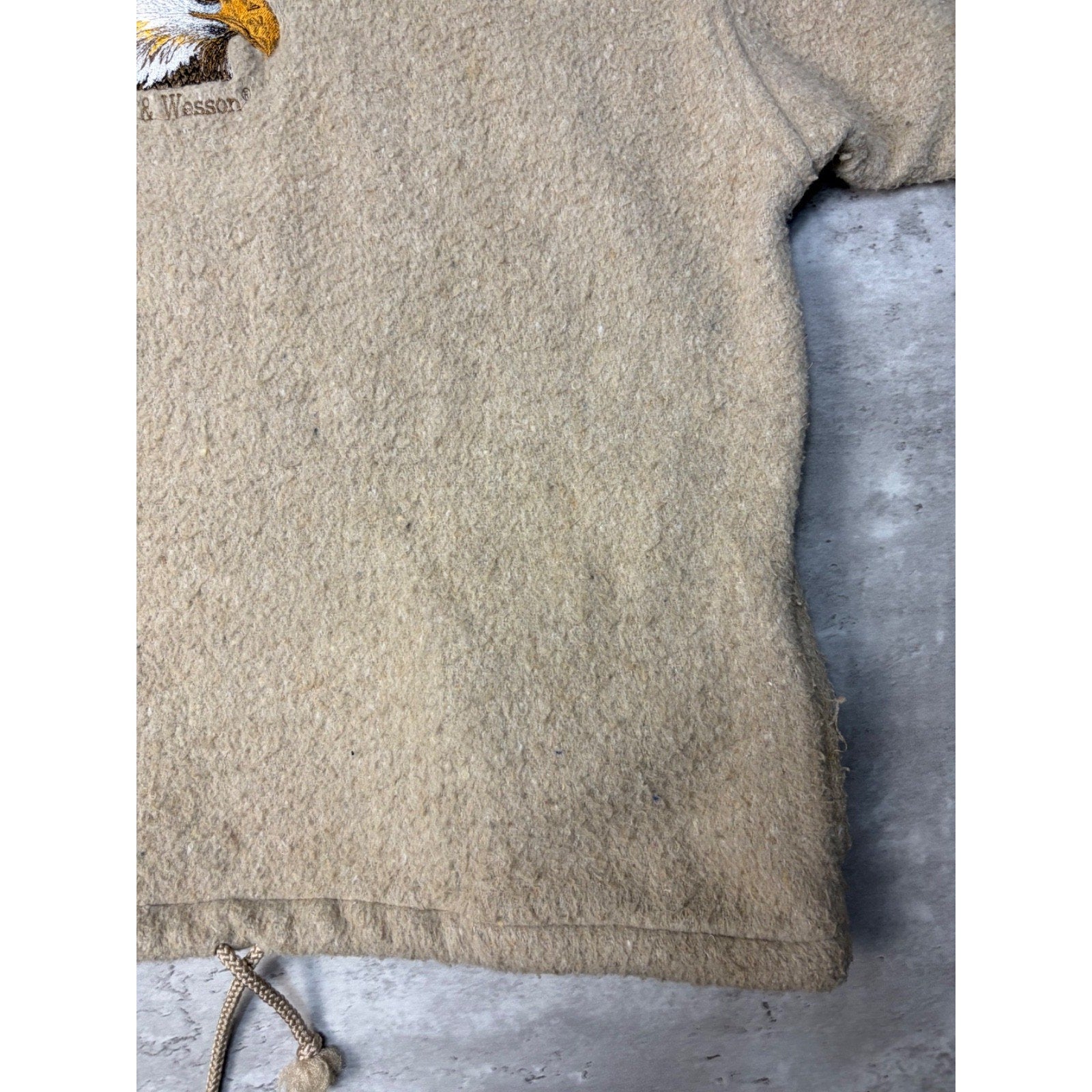 Vintage 90s Smith & Wesson Embroidered Eagle 1/4 Zip Fleece Sweatshirt Sz Large