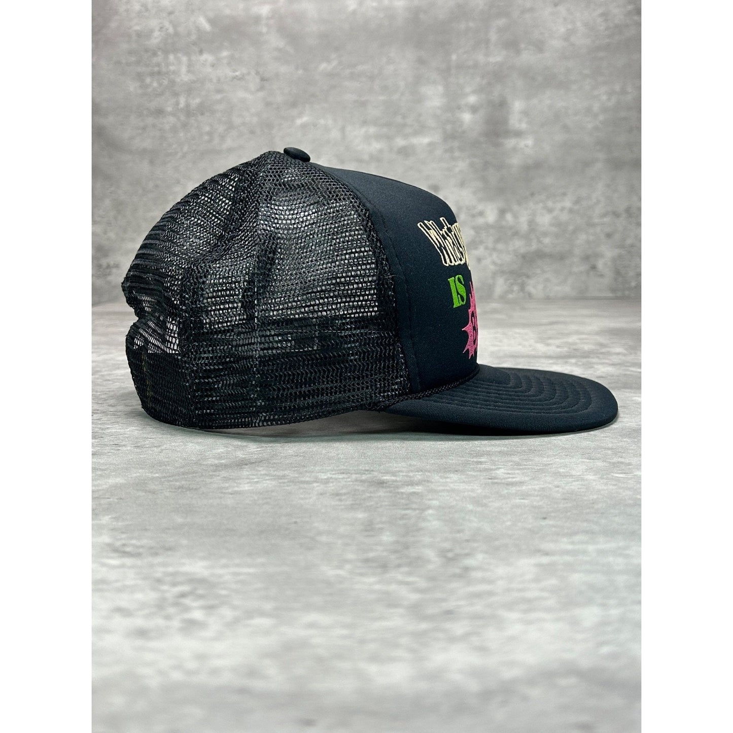 Vintage 80s What You Dont See IS Better Yet Slogan Trucker Snapback Hat OSFA