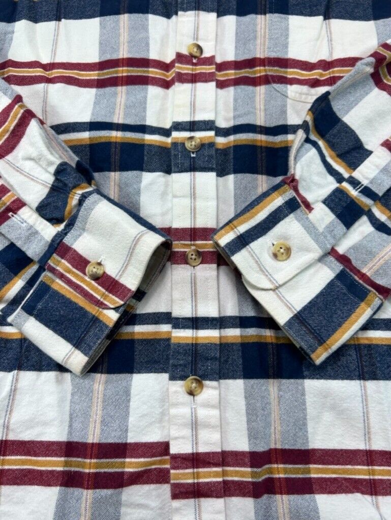 Vintage 90s St Johns Bay Plaid Single Pocket Button Up Shirt Size Large Tall