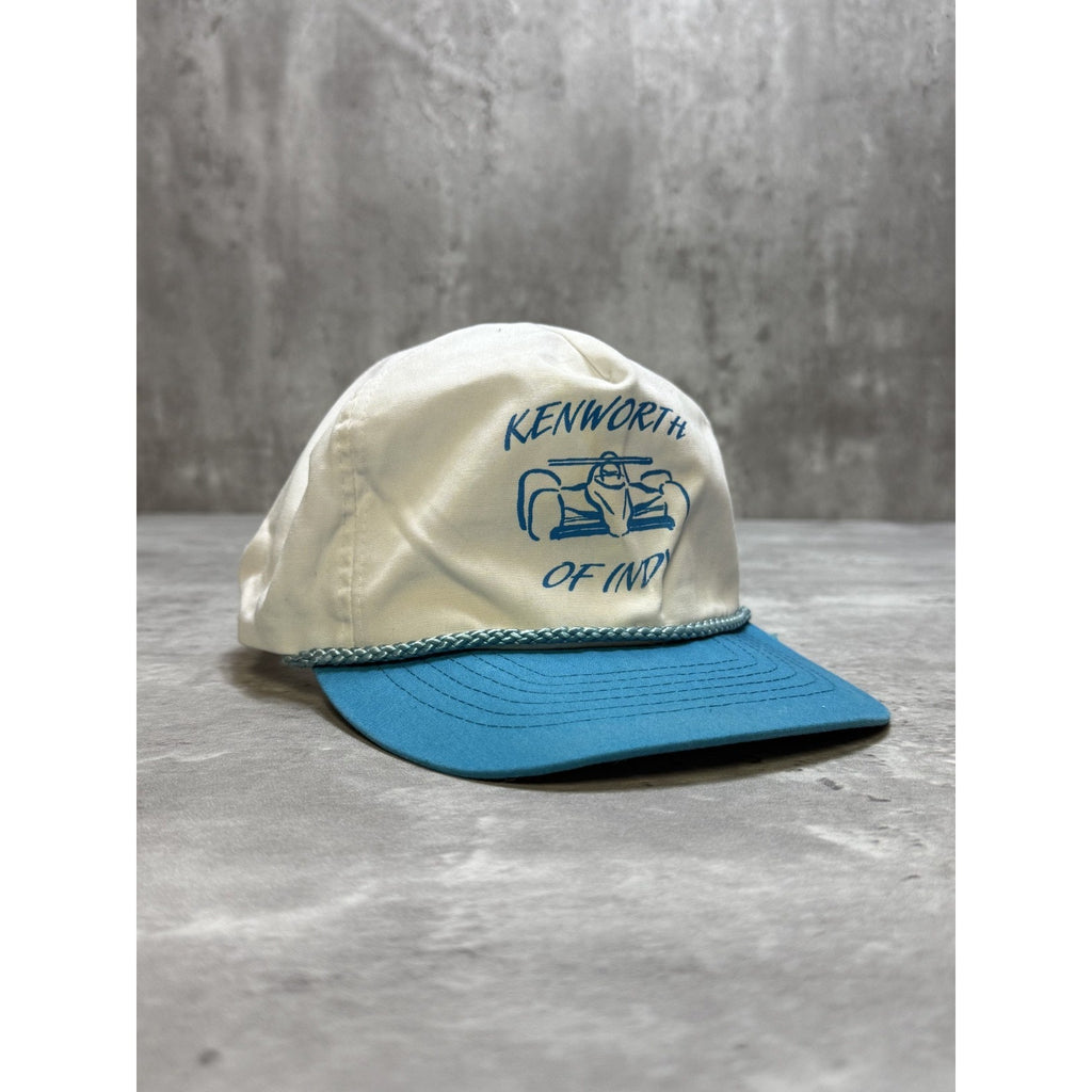 Vintage 90s Kenworth Of Indy Racing Graphic Two Tone Strapback Hat OSFA