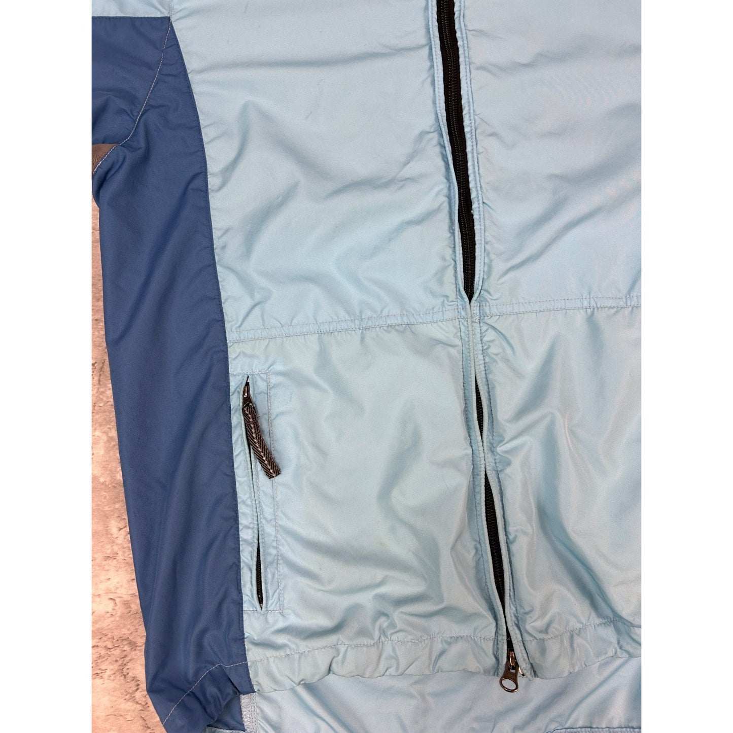 Vintage Nike Embroidered Mini Swoosh Two Tone Windbreaker Jacket Size Medium