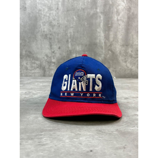 Vintage 90s New York Giants NFL Embroidered Spellout Football Snapback Hat OSFA