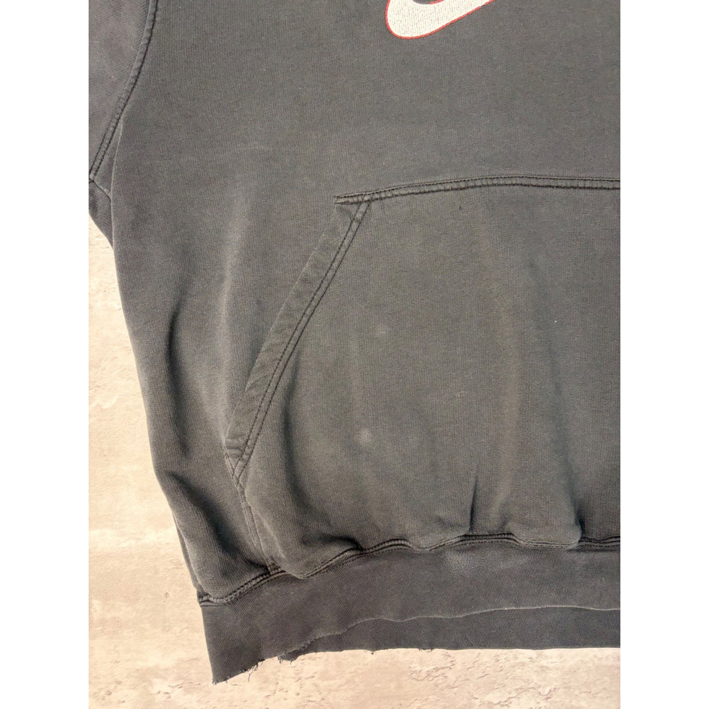 Vintage 2000s Nike Big Swoosh Graphic Hooded Sweatshirt Size Medium