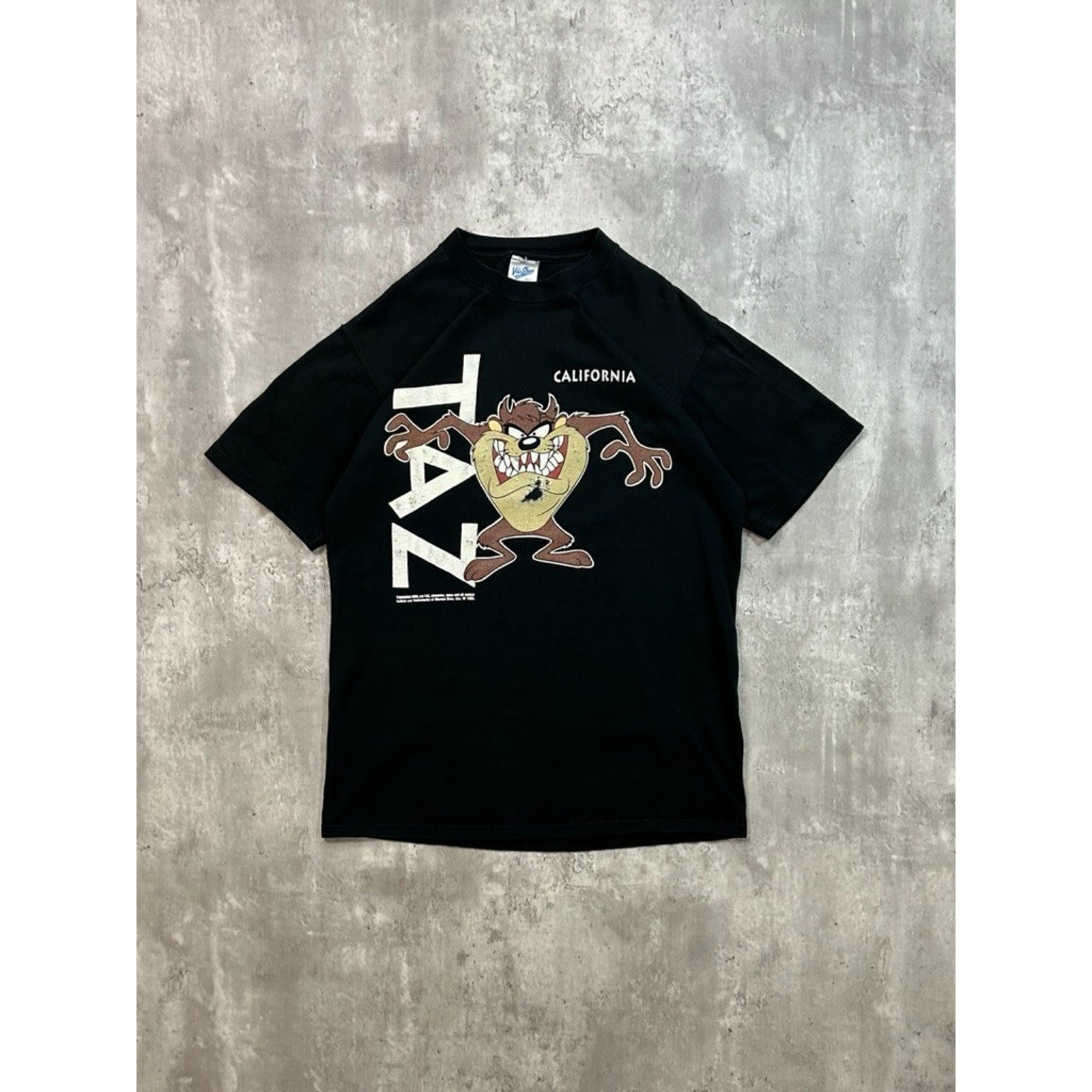 1992 Looney Tunes Taz California Cartoon Graphic Destination T-Shirt Size Medium