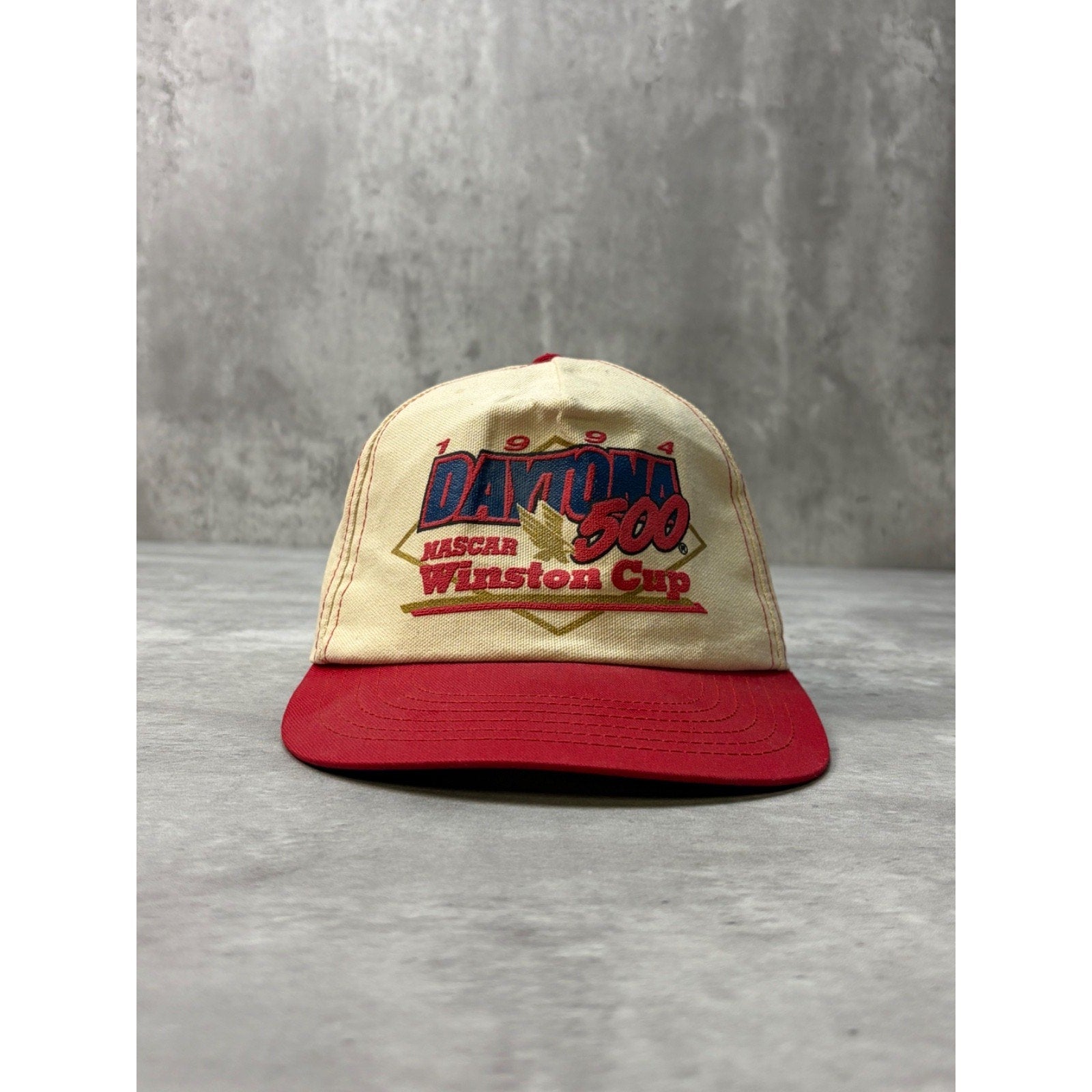 Vintage 1994 Nascar Daytona 500 Winston Cup Spellout Graphic Snapback Hat OSFA