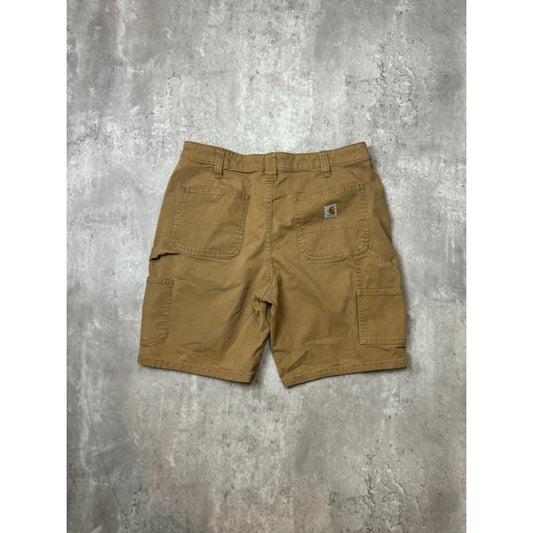 Carhartt Original Fit Canvas Workwear Carpenter Shorts Size 31 Beige