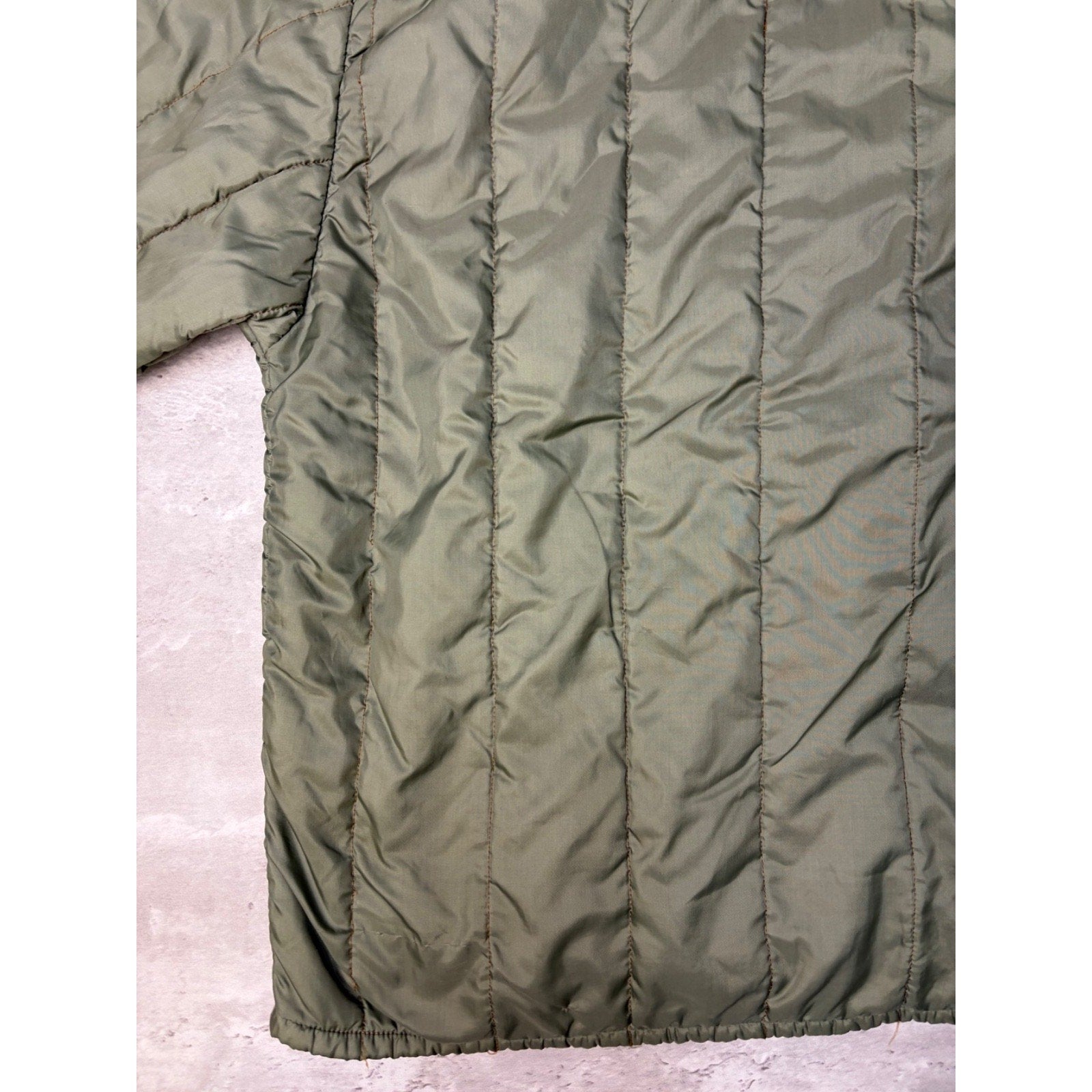 Vintage 1950s Quilted Lined Full Zip Green Jacket Size Medium