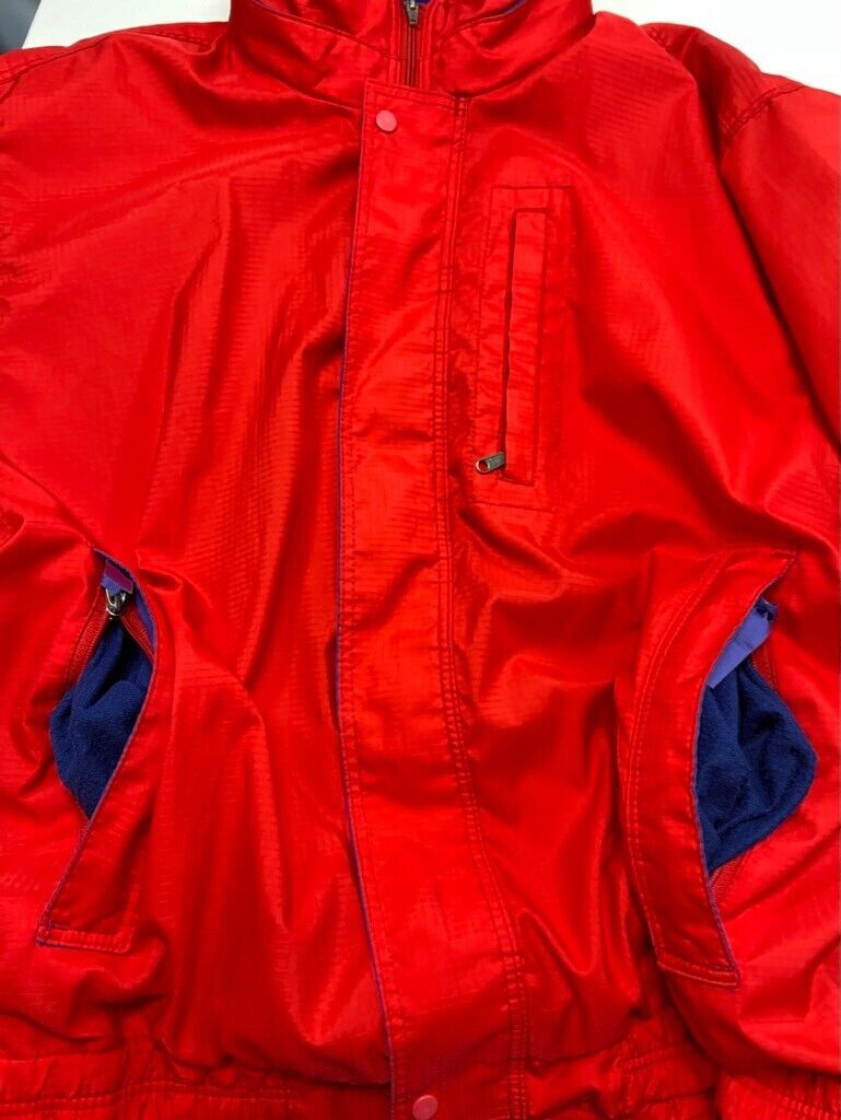 Vintage 80s/90s Patagonia Full Zip Nylon Bomber Jacket Size Medium Red