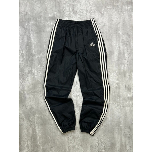 Vintage Adidas Embroidered Logo Three Stripe Nylon Track Pants Size Medium