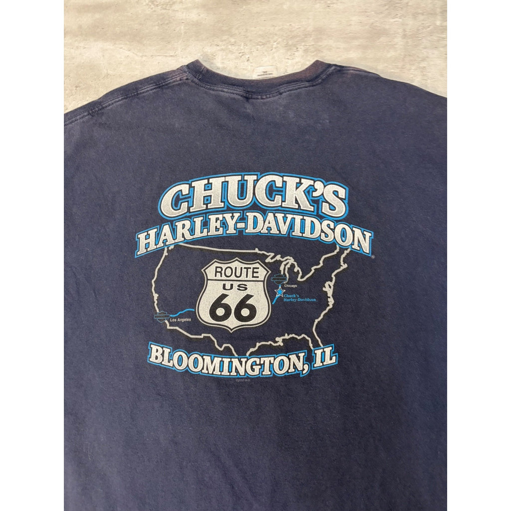 Harley Davidson Classic Logo Turn It Up Lightning Graphic T-Shirt Size 2XL