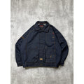 Vintage Y2K Fubu Contrast Embroidery Dark Wash Waxed Denim Jacket Size XL