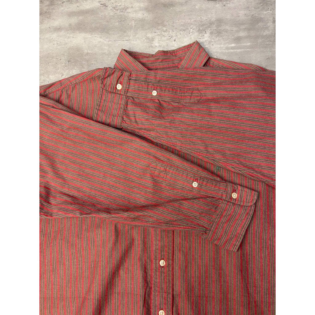 Vintage Polo Ralph Lauren Embroidered Pony Cropped Button Up Shirt Size XL