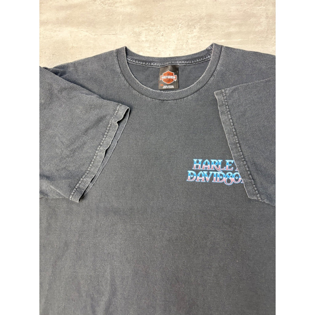 Vintage Harley Davidson Genuine HD Graphic Spellout T-Shirt Size 2XL