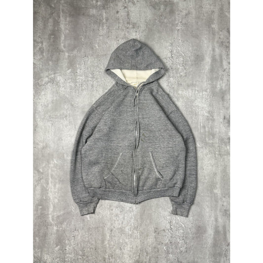 Vintage 70s/80s Sportswear Thermal Lined Full Zip Hooded Sweatshirt Size Large