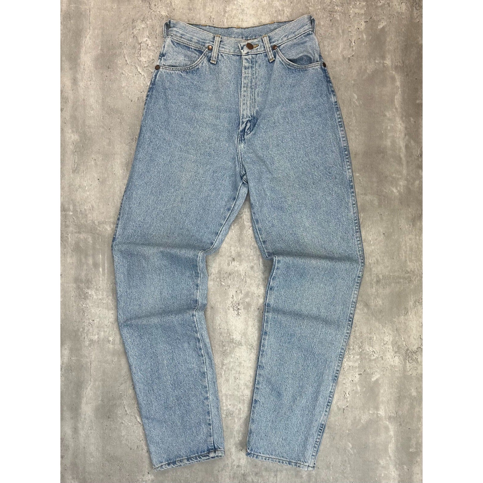 Vintage 80s/90s Wrangler Western Style Light Wash Denim Pants Size 27