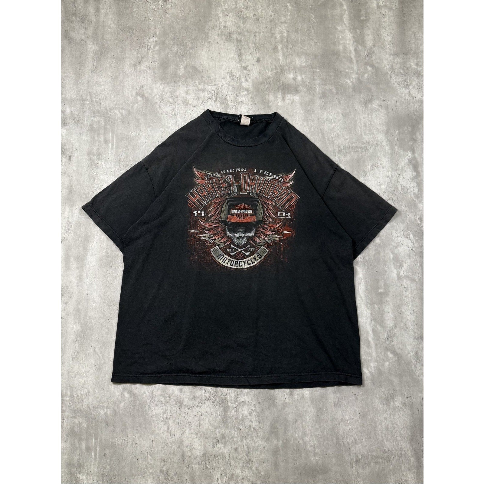Harley Davidson American Legend Skull Graphic T-Shirt Size 2XL