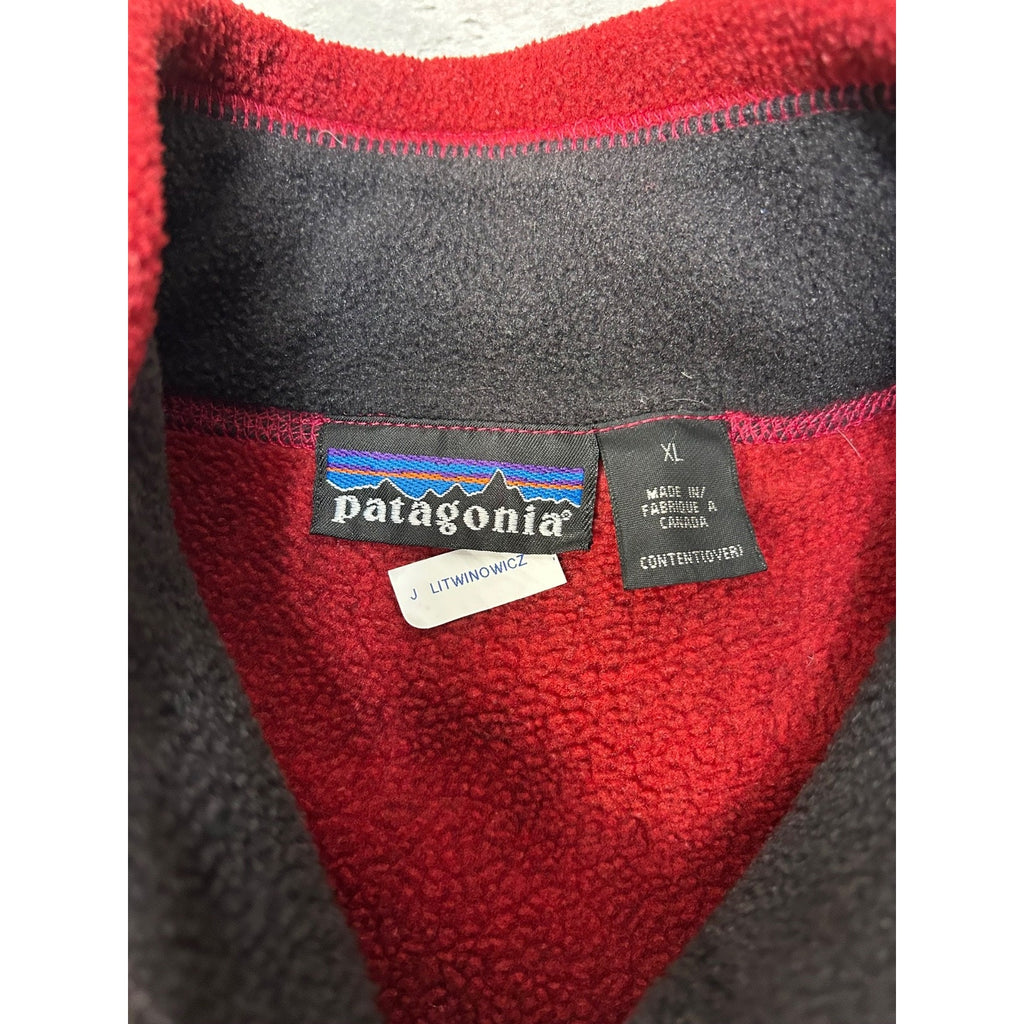 Vintage 90s Patagonia Synchilla Full Zip Fleece Vest Sweatshirt Size XL