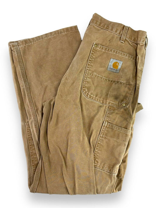 Vintage 90s Carhartt Canvas Workwear Carpenter Double Knee Pants Size 32