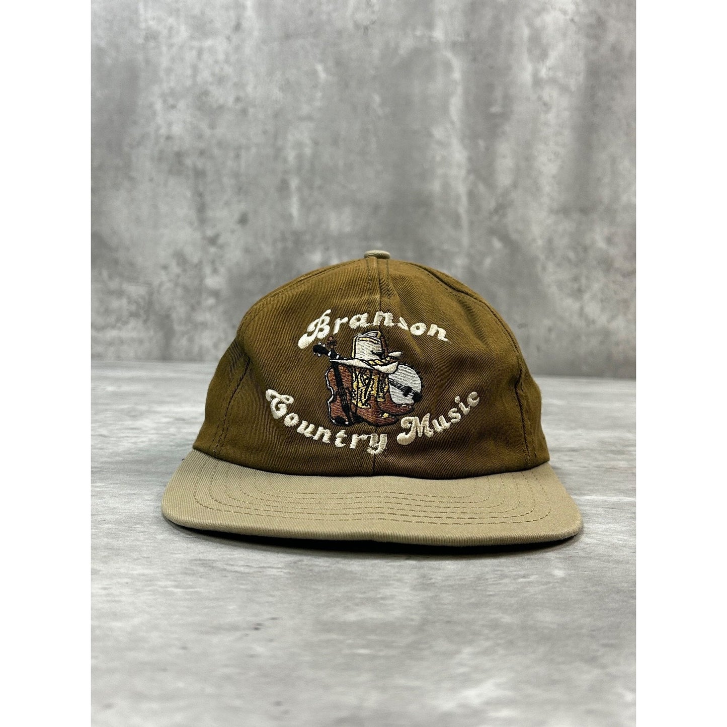 Vintage 90s Branson Country Music Embroidered Spellout Snapback Hat OSFA