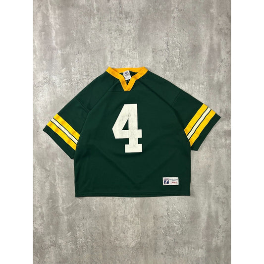 Vintage 90s Brett Favre #4 Green Bay Packers NFL Logo 7 Jersey Size Large Green