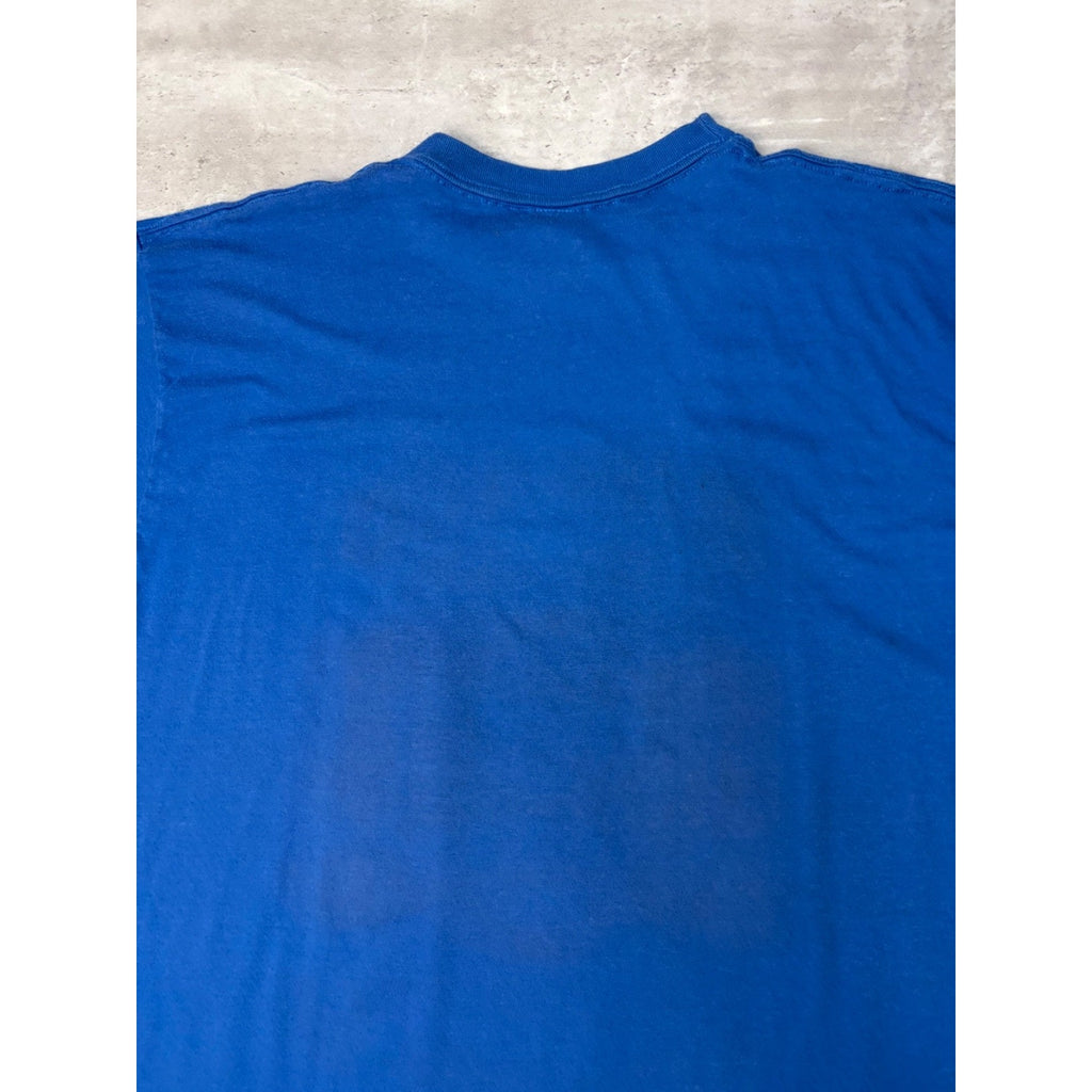Vintage 90s Buffalo Sabres NHL Crest Graphic Blue Hockey T-Shirt Size XL