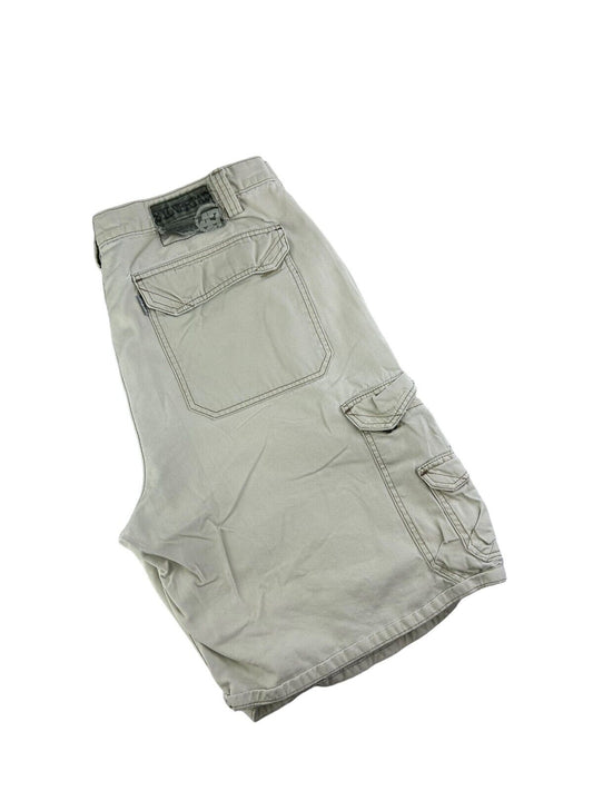 Vintage Y2K Levi's Silvertab Khaki Cargo Shorts Size 38 Beige