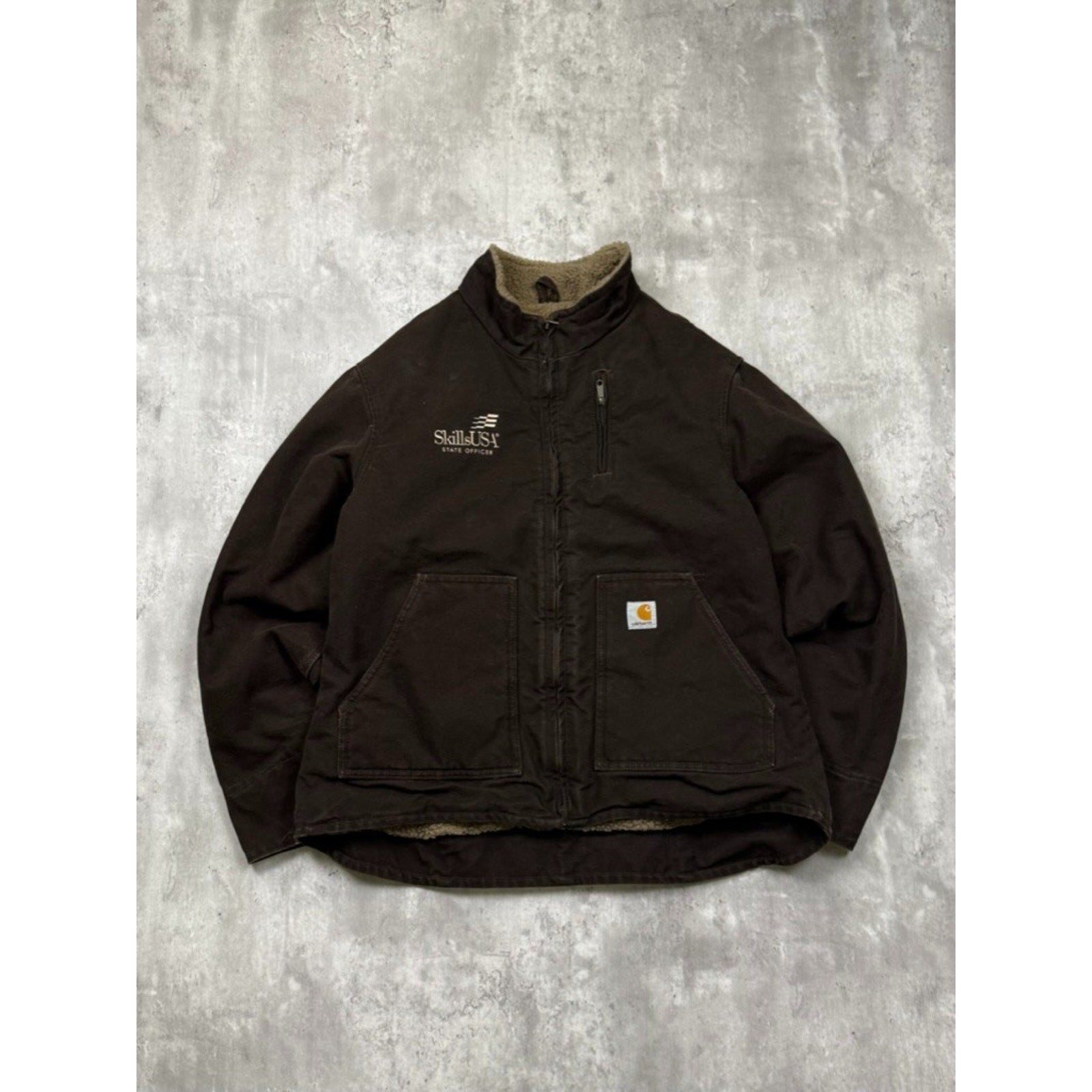 Vintage Womens Carhartt Fleece Lined Canvas Workwear Arctic Jacket Size Large
